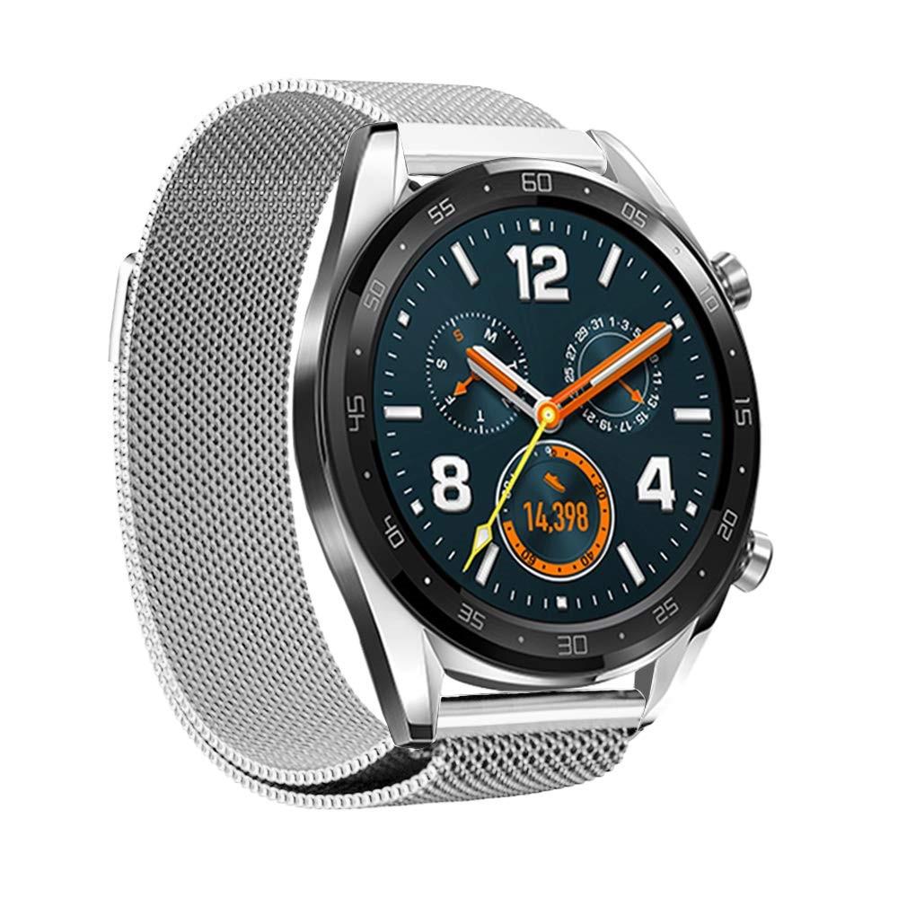 Huawei Watch GT/GT 2 46mm/GT 2e Milanaise-Armband, silber