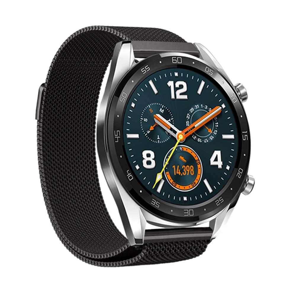 Huawei Watch GT/GT 2 46mm/GT 2e Milanaise-Armband, schwarz