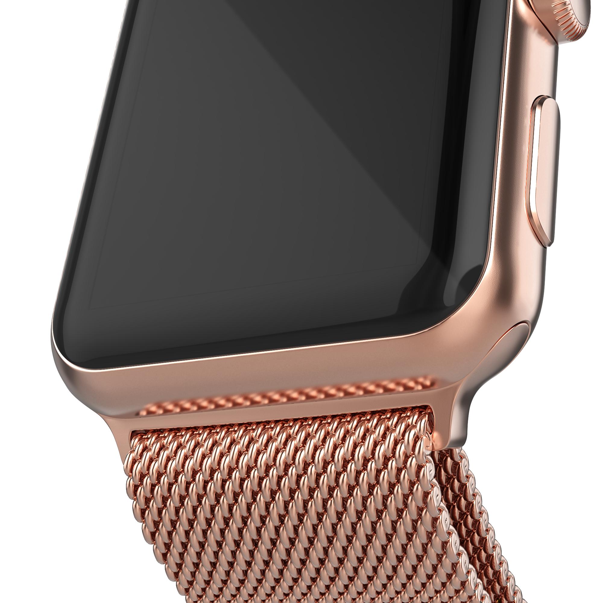 9-Milanaise-Armband, 45mm Series roségold Apple Watch