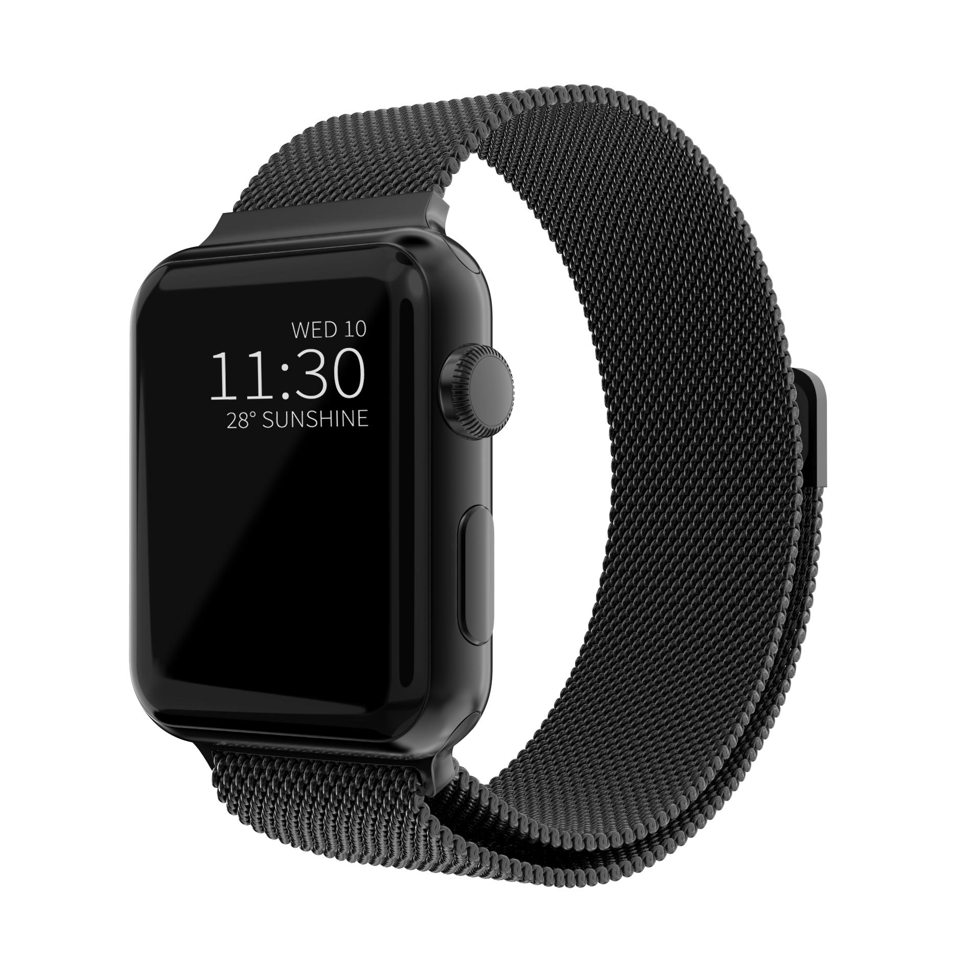 Apple Watch 45mm Series 9-Milanaise-Armband, schwarz