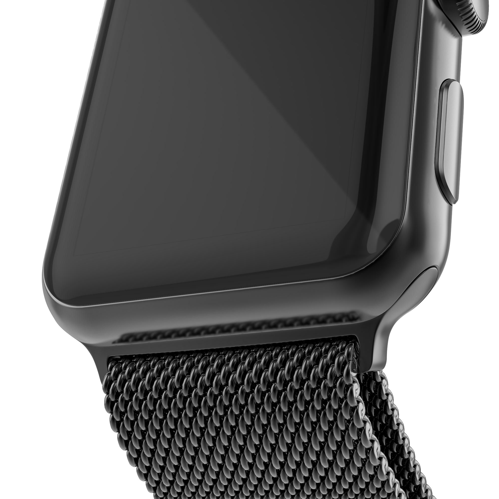 Apple Watch Series 7 45mm Milanaise-Armband Schwarz