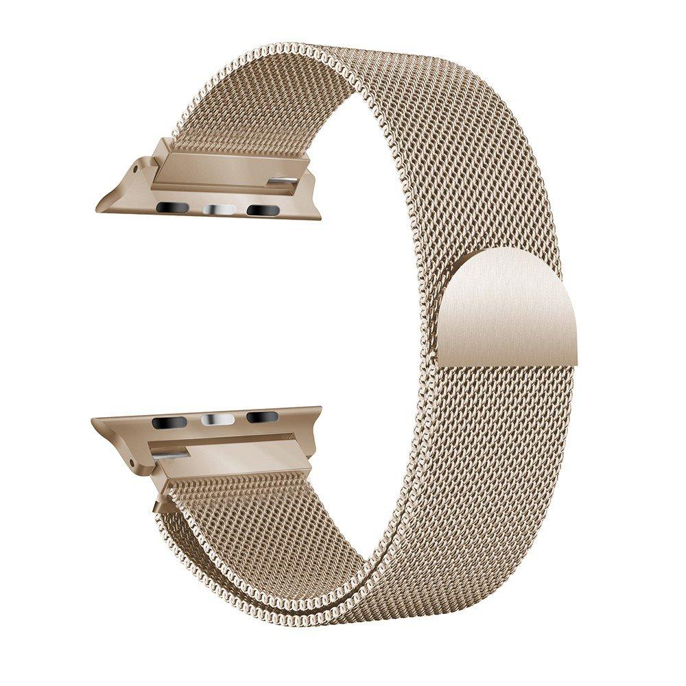 Apple Watch 42/44/45 mm Milanaise Armband Champagner Gold