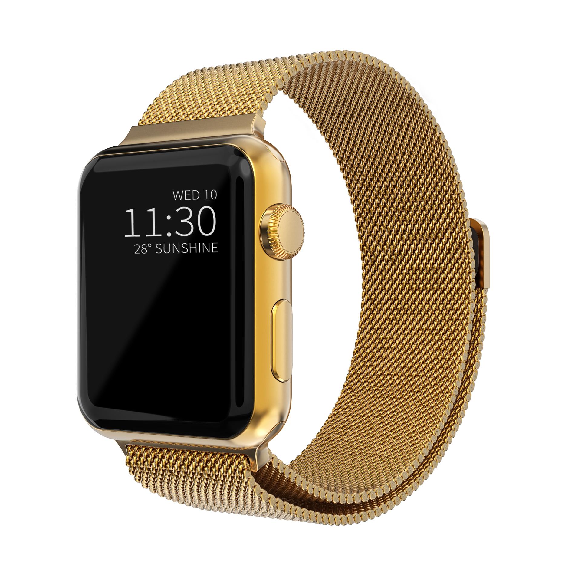 Apple Watch 45mm Series 9-Milanaise-Armband, gold