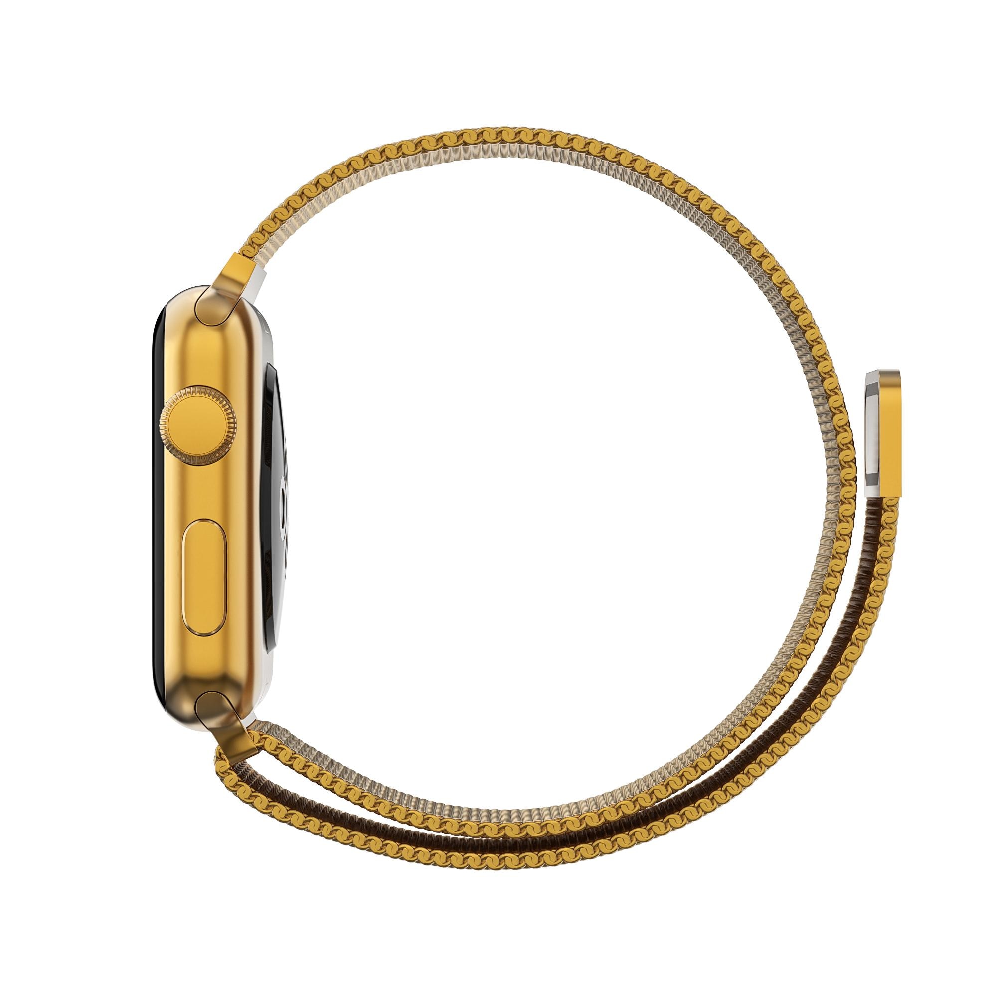 Apple Watch 42/44/45-mm-Milanaise-Armband, gold