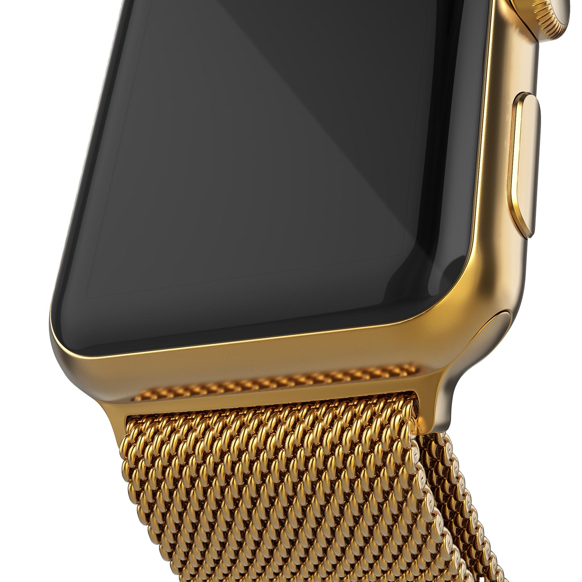 Apple Watch 42/44/45-mm-Milanaise-Armband, gold