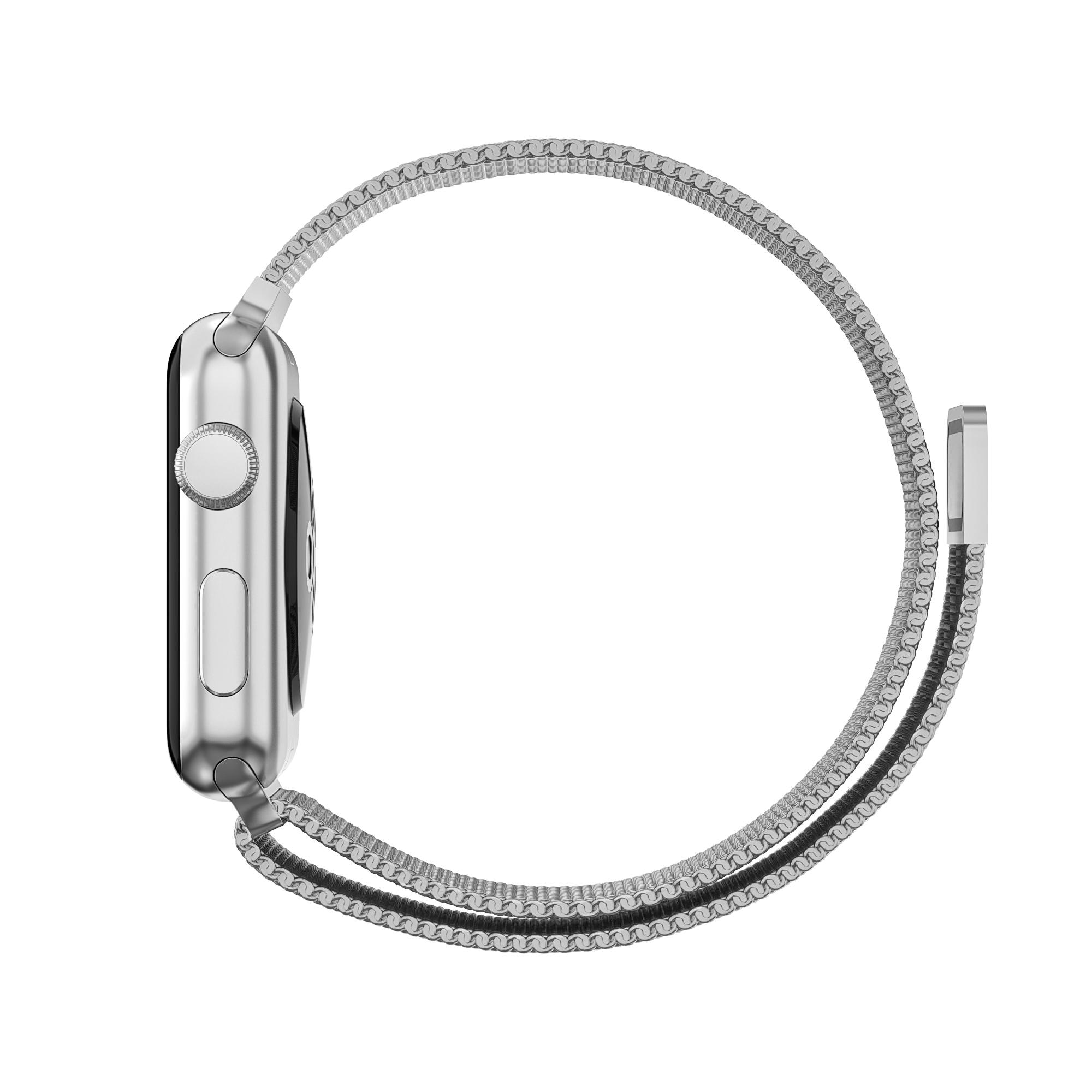 Apple Watch 42/44/45-mm-Milanaise-Armband, silber
