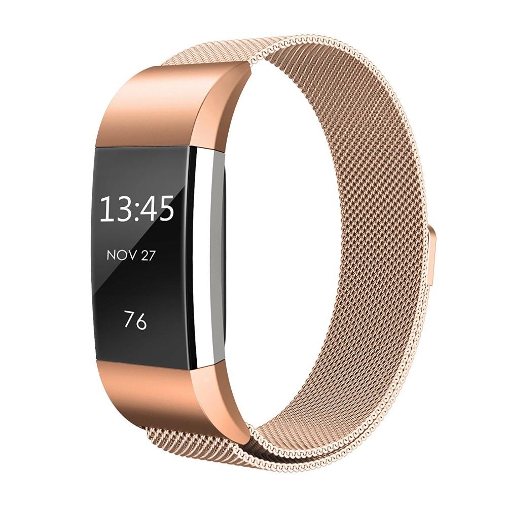 Fitbit Charge 2 Milanaise-Armband, roségold