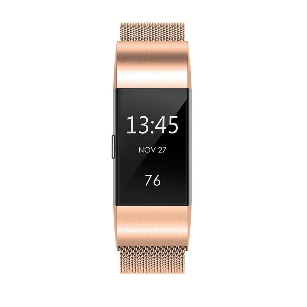 Fitbit Charge 2 Milanaise Armband Roségold