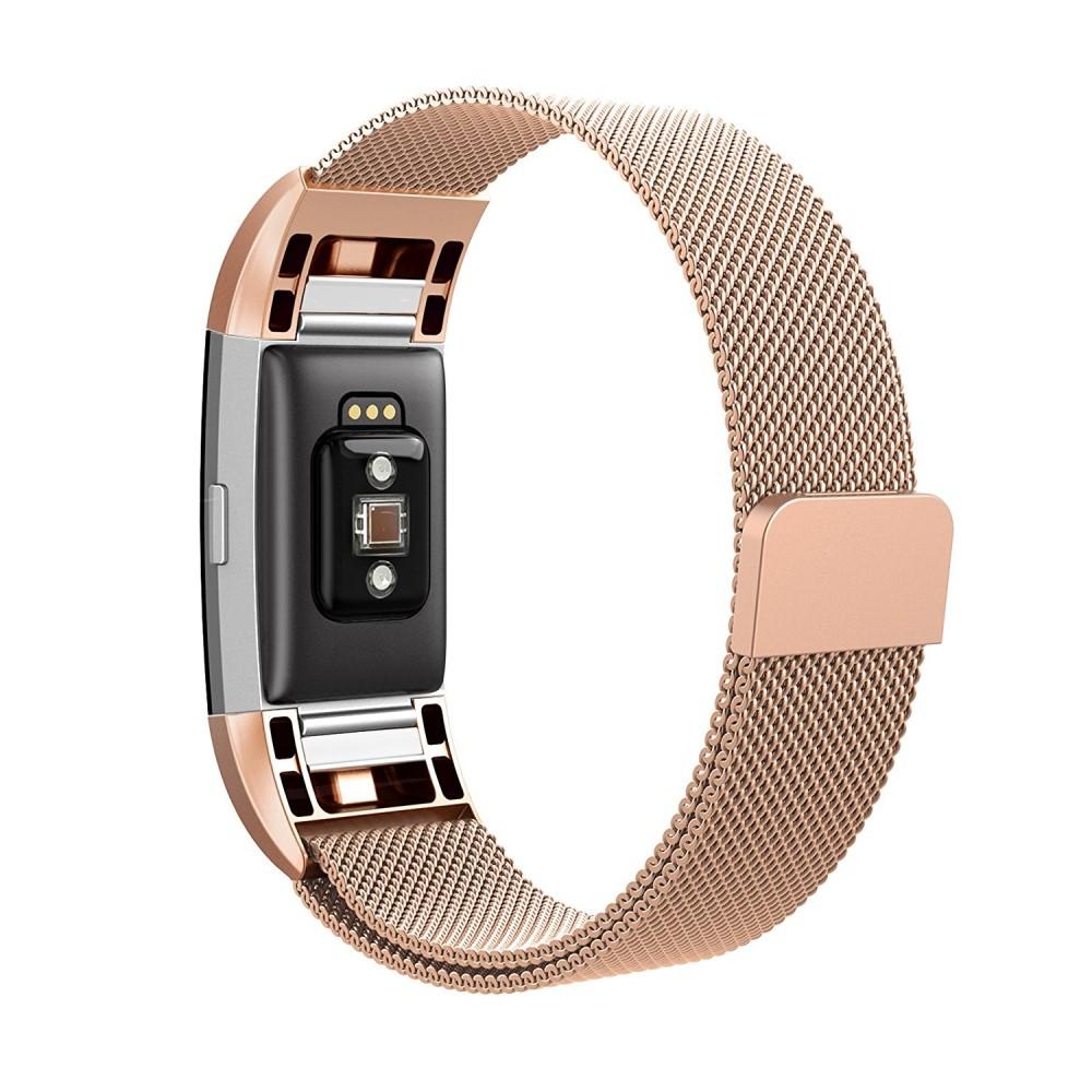 Fitbit Charge 2 Milanaise-Armband, roségold