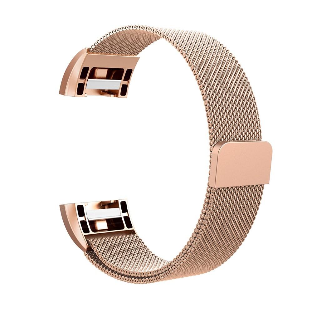 Fitbit Charge 2 Milanaise-Armband, roségold