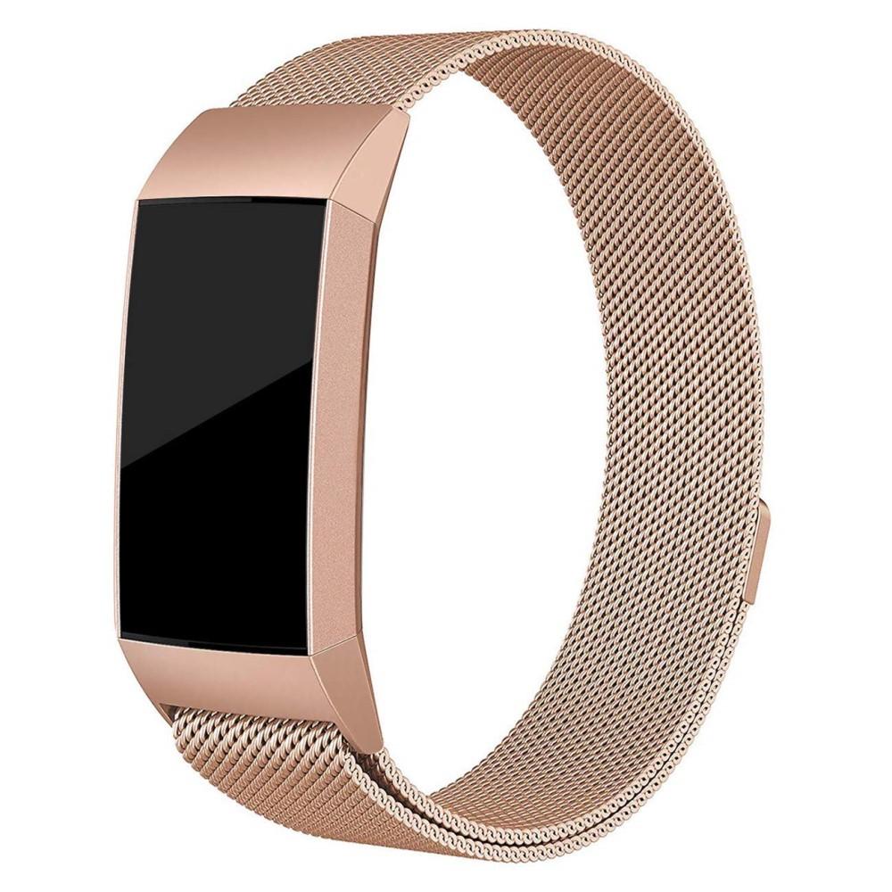 Fitbit Charge 3/4 Milanaise-Armband, roségold