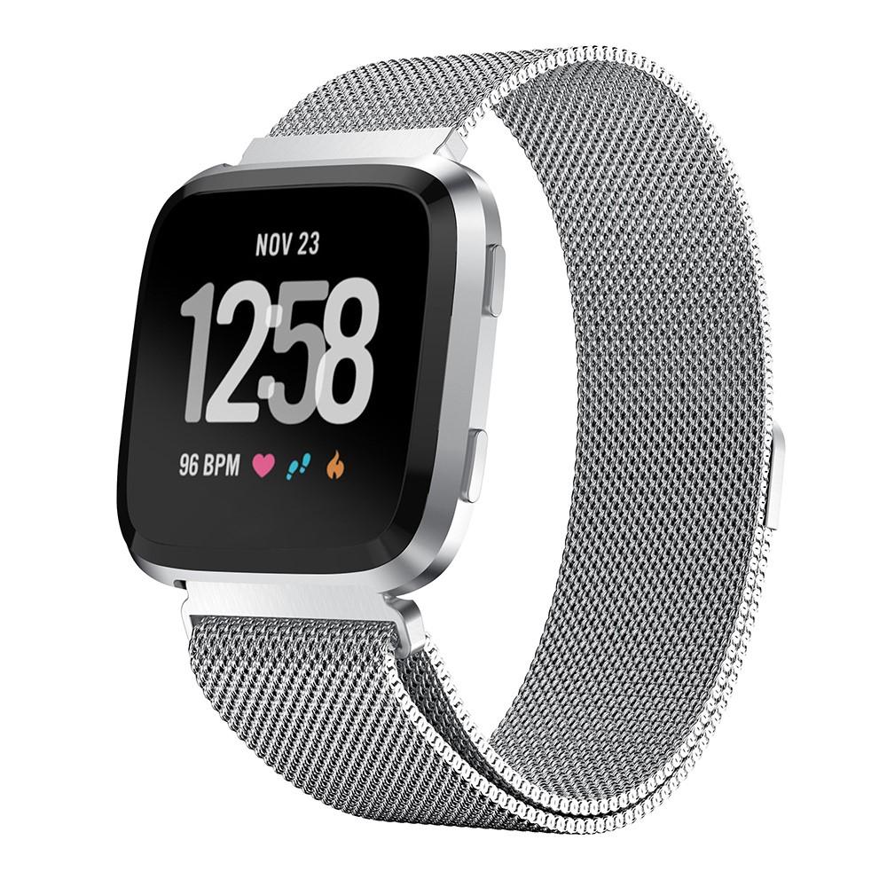 Fitbit Versa/Versa 2 Milanaise-Armband, silber