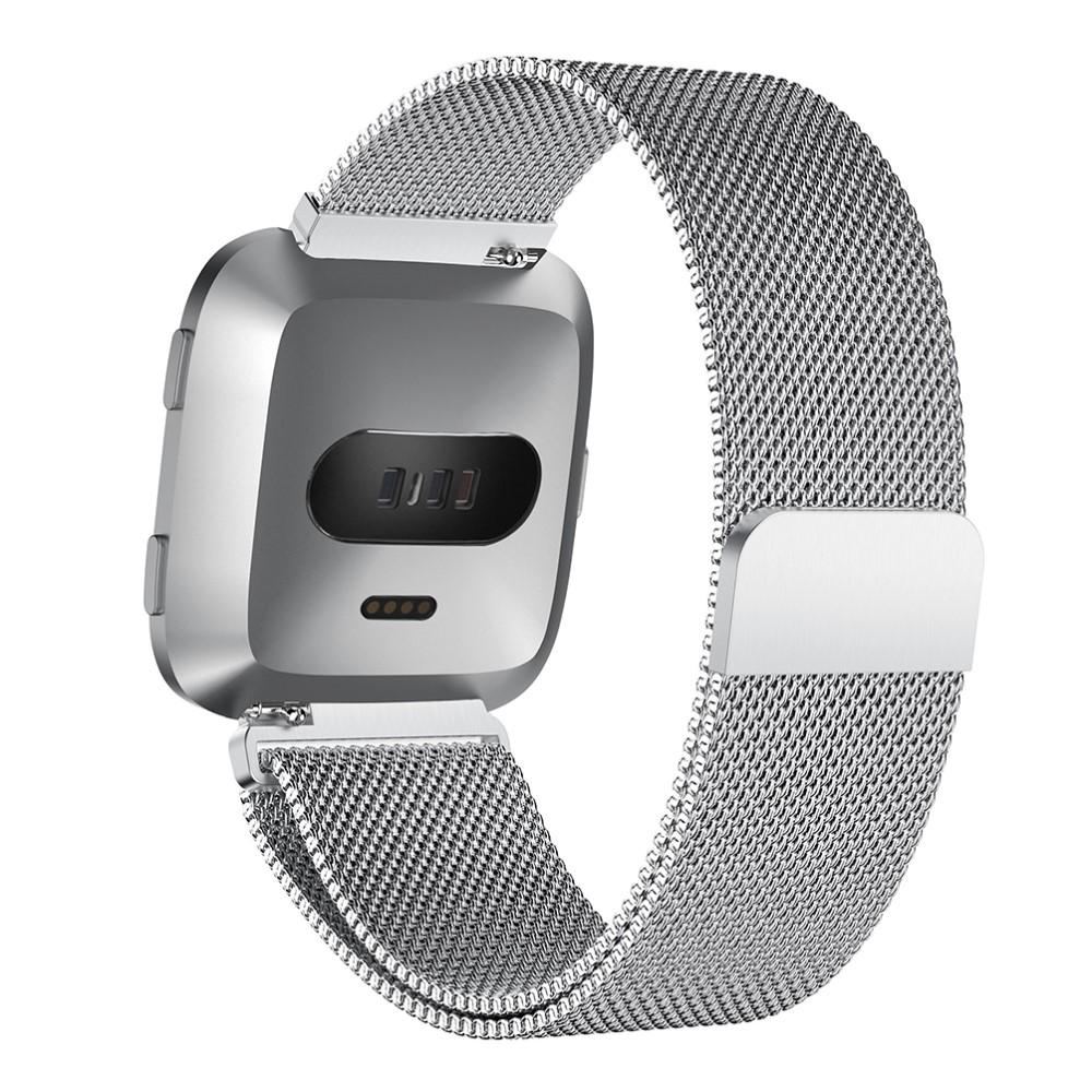 Fitbit Versa/Versa 2 Milanaise-Armband, silber