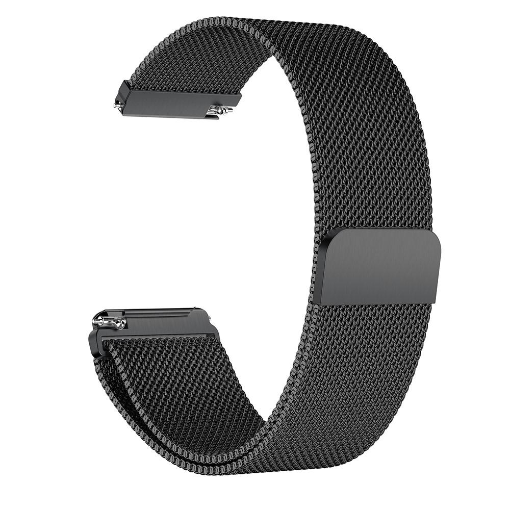 Fitbit Versa/Versa 2 Milanaise-Armband, schwarz