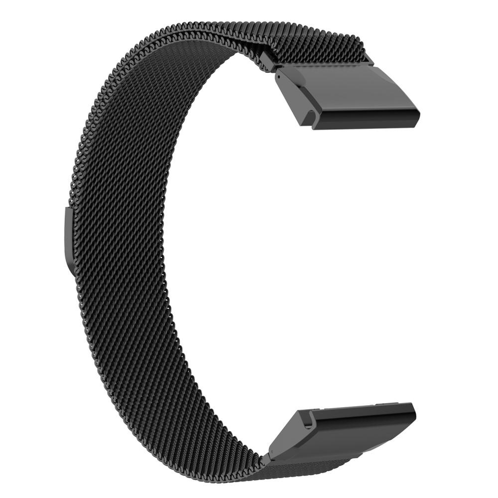 Coros Vertix 2 Milanaise-Armband, schwarz