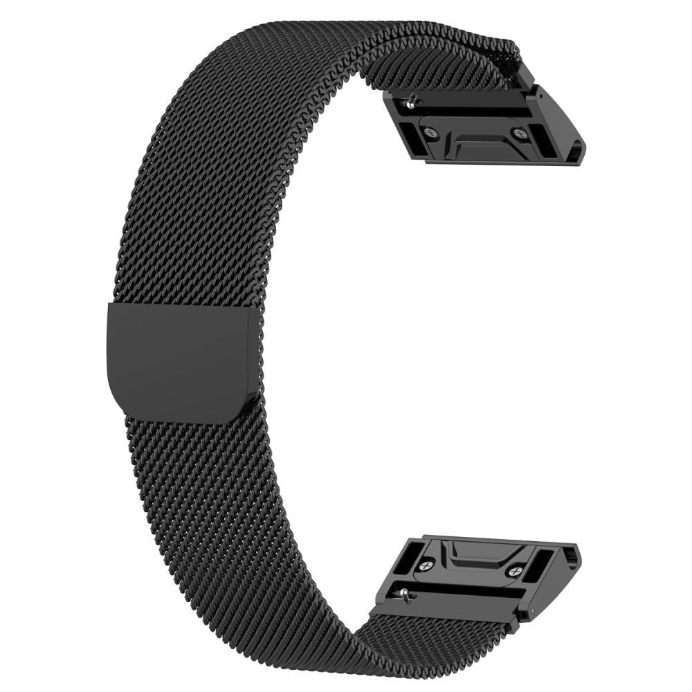 Garmin Fenix 7X Pro Milanaise-Armband, schwarz