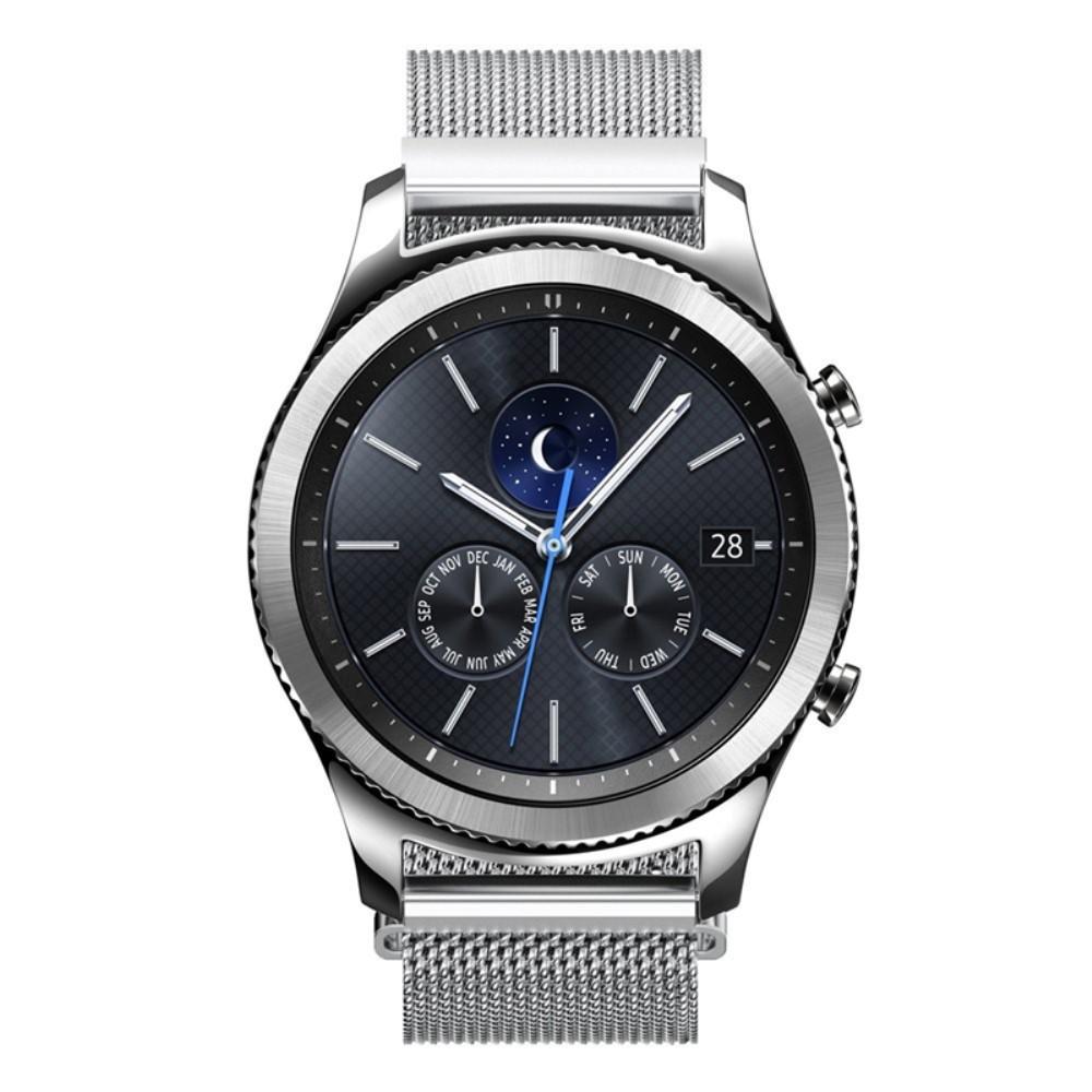 Samsung Gear S3 Frontier/S3 Classic Milanaise-Armband, silber