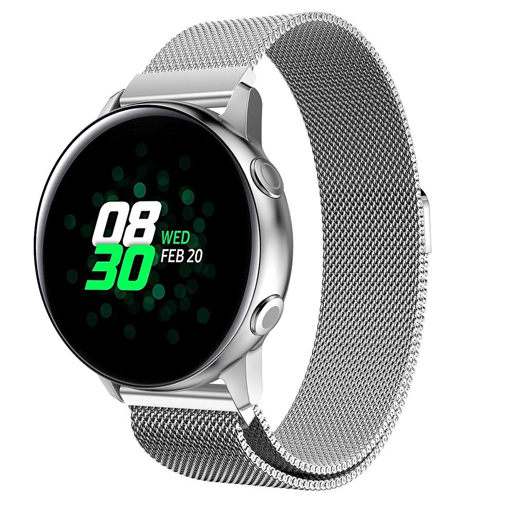 Samsung Galaxy Watch Active Milanaise-Armband, silber