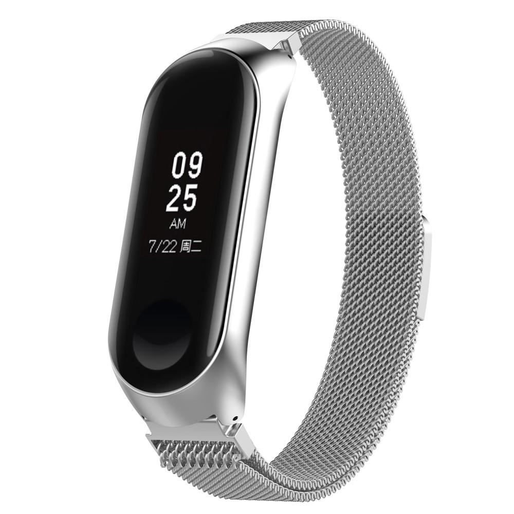 Xiaomi Mi Band 3/4 Milanaise-Armband, silber