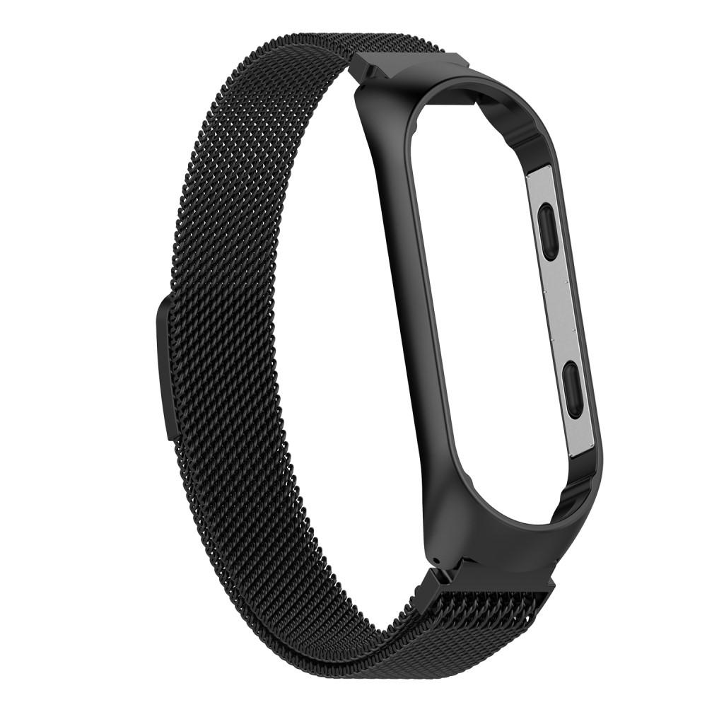 Xiaomi Mi Band 3/4 Milanaise-Armband, schwarz