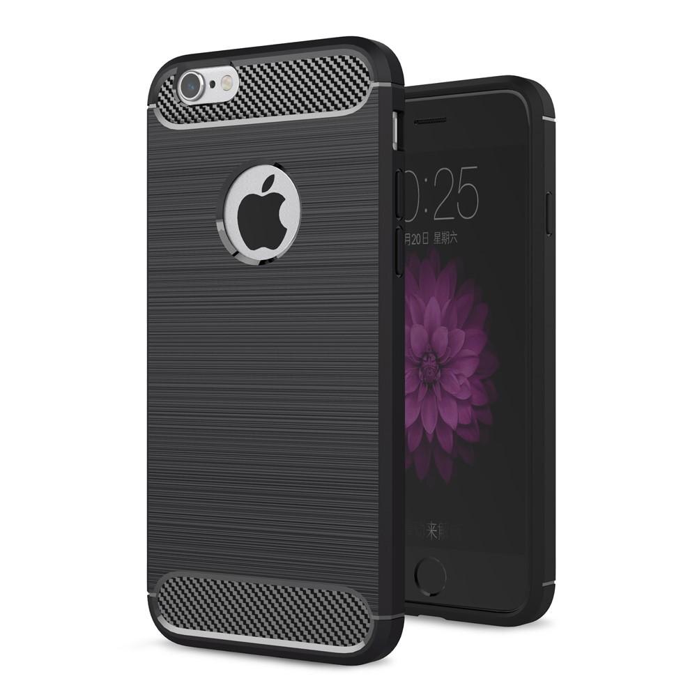 Apple iPhone 6/6S Hülle TPU Brushed Schwarz