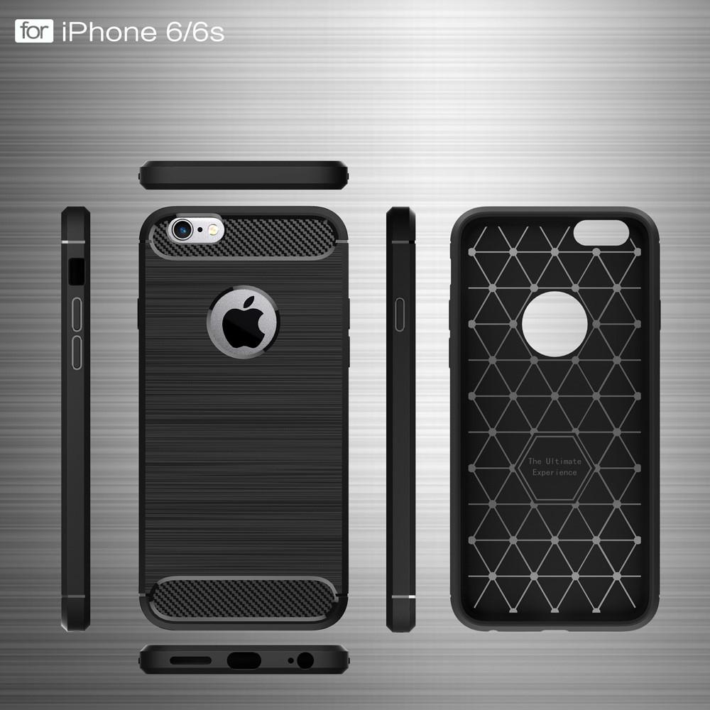 Apple iPhone 6/6S Hülle TPU Brushed Schwarz