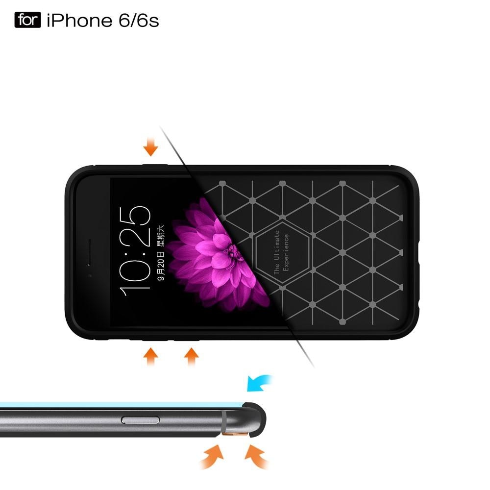Apple iPhone 6/6S Hülle TPU Brushed Schwarz