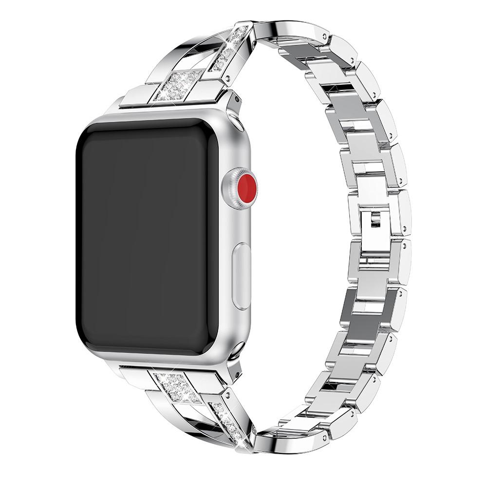 Apple Watch 45mm Series 9 Crystal Bracelet Silber