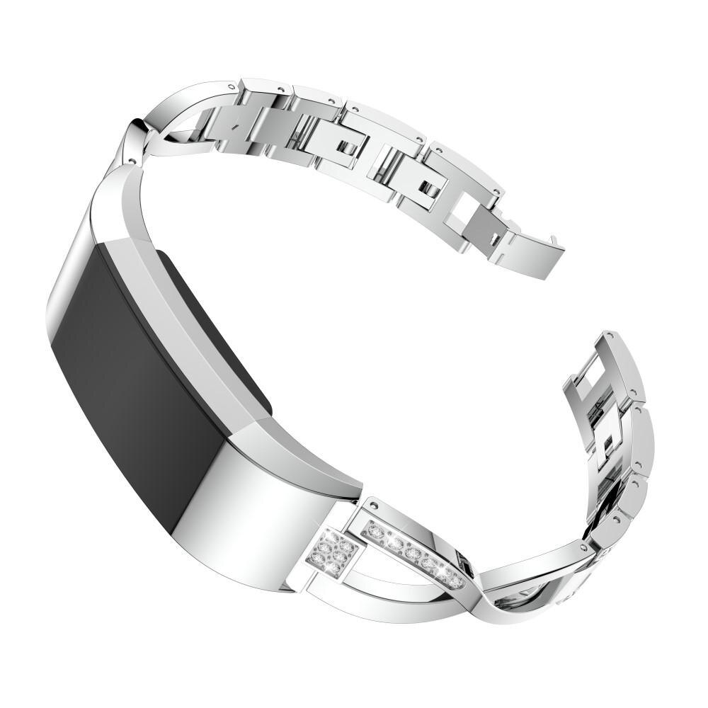 Fitbit Charge 2 Crystal Bracelet Silber