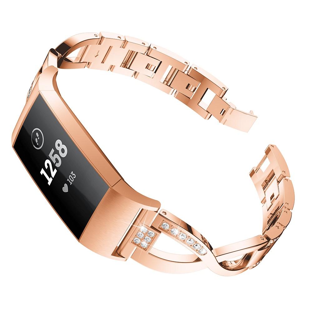 Fitbit Charge 3/4 Crystal Bracelet Gold