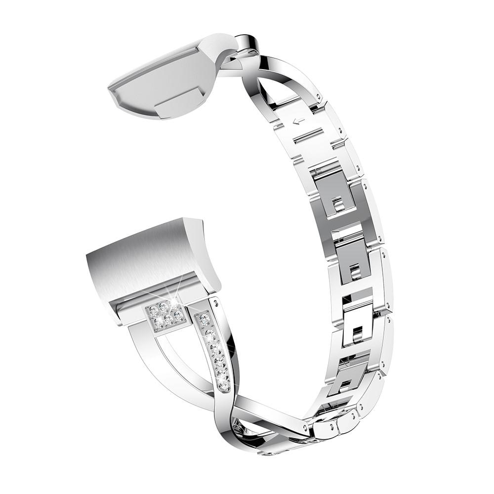 Fitbit Charge 3/4 Crystal Bracelet Silber