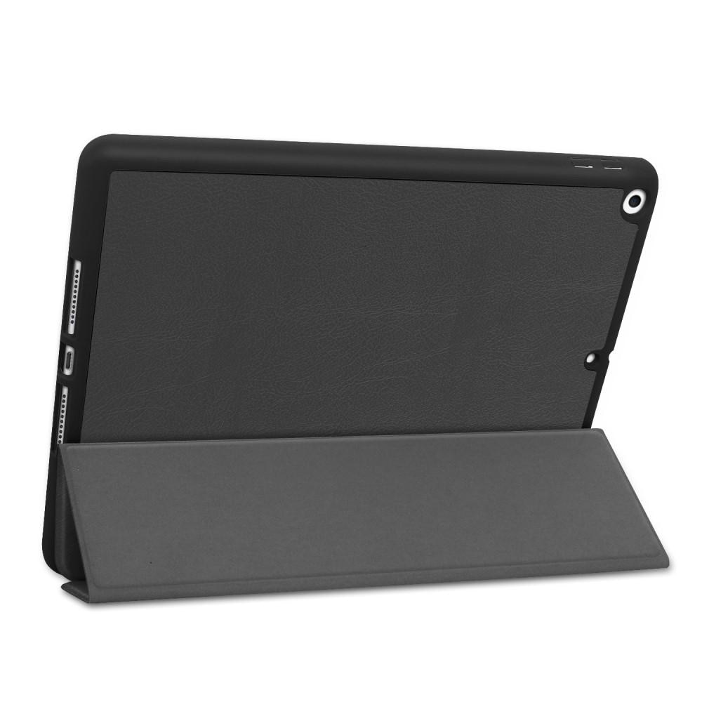 iPad 10.2 7th Gen (2019) Tri-Fold Case Schutzhülle mit Touchpen-Halter schwarz