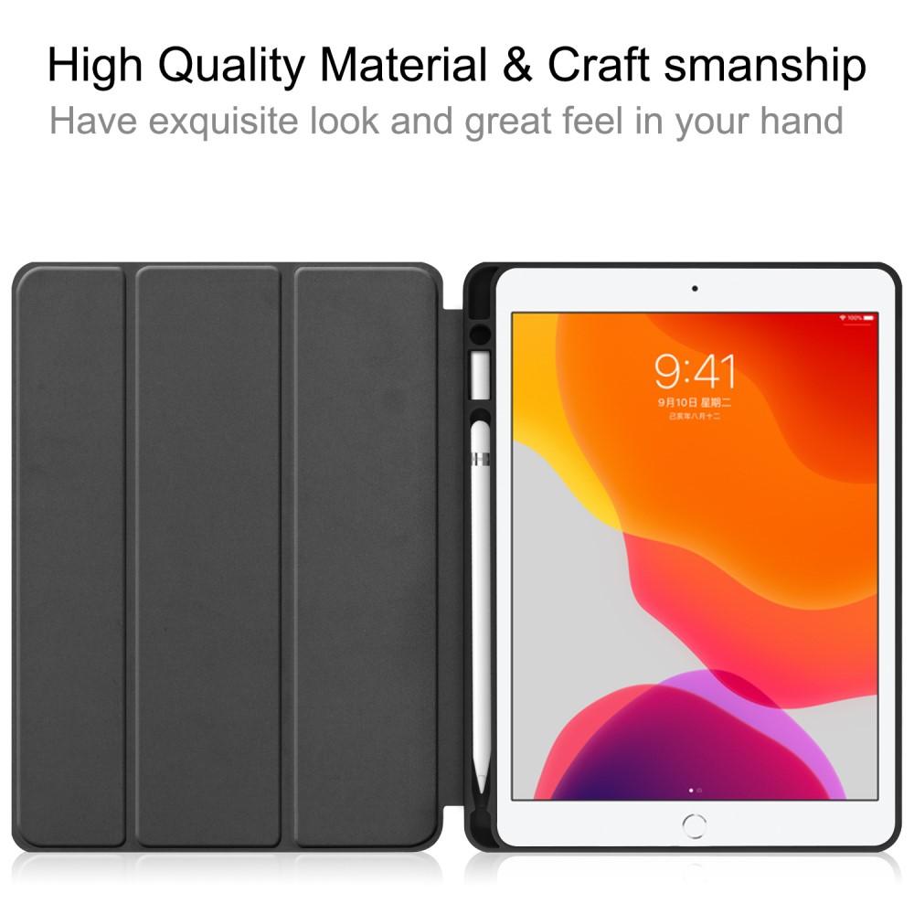 iPad 10.2 8th Gen (2020) Tri-Fold Case Schutzhülle mit Touchpen-Halter schwarz