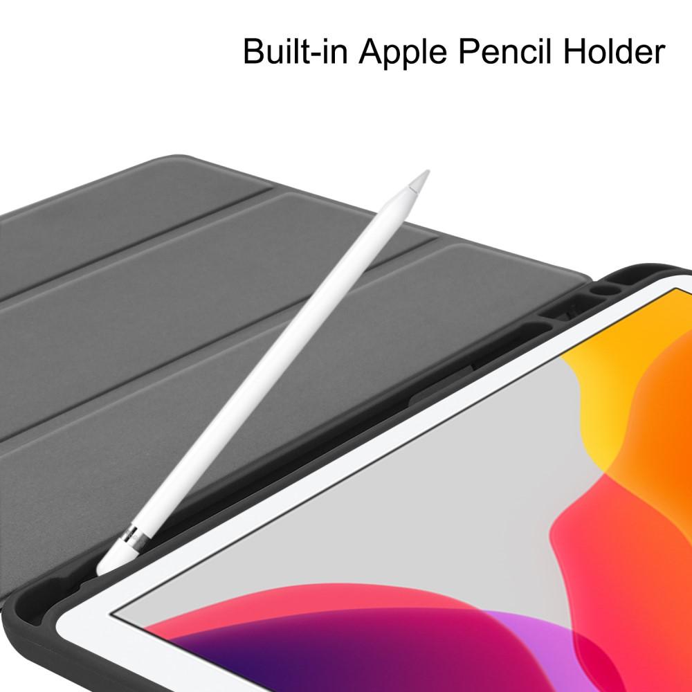 iPad 10.2 9th Gen (2021) Tri-Fold Case Schutzhülle mit Touchpen-Halter schwarz