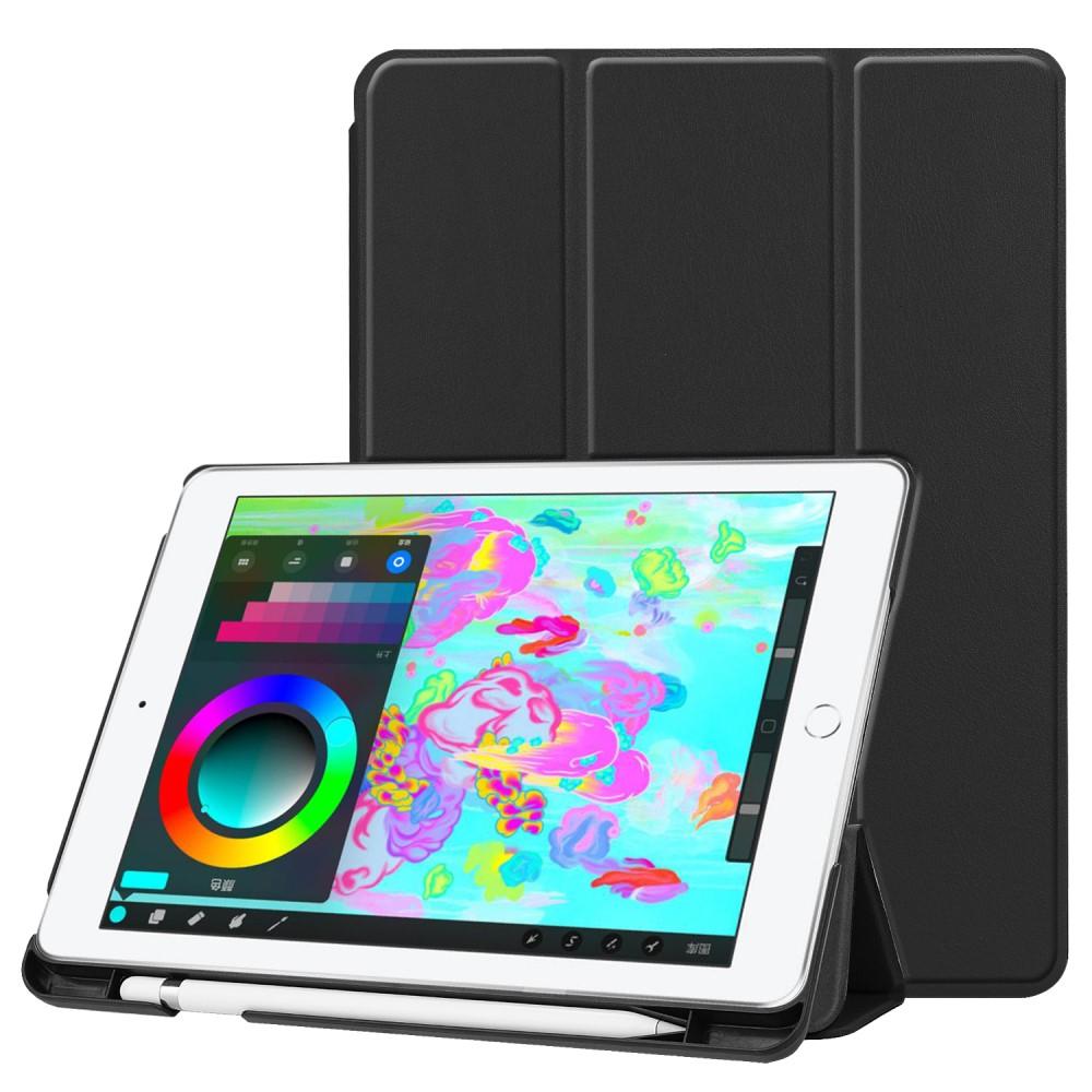iPad Air 2 9.7 (2014) Tri-Fold Case Schutzhülle mit Pencil Halter schwarz
