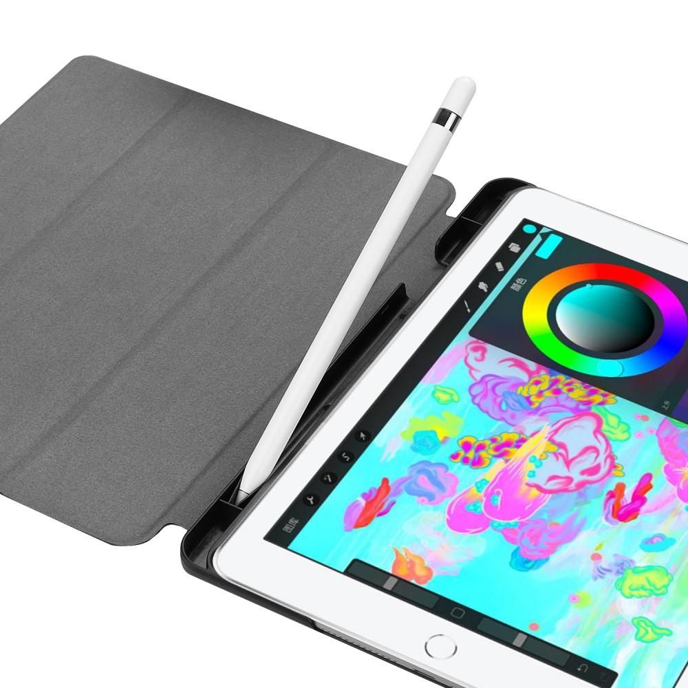 iPad 9.7 Tri-Fold Case Schutzhülle mit Pencil Halter schwarz