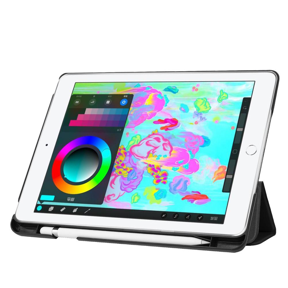 iPad 9.7 6th Gen (2018) Tri-Fold Case Schutzhülle mit Touchpen-Halter schwarz