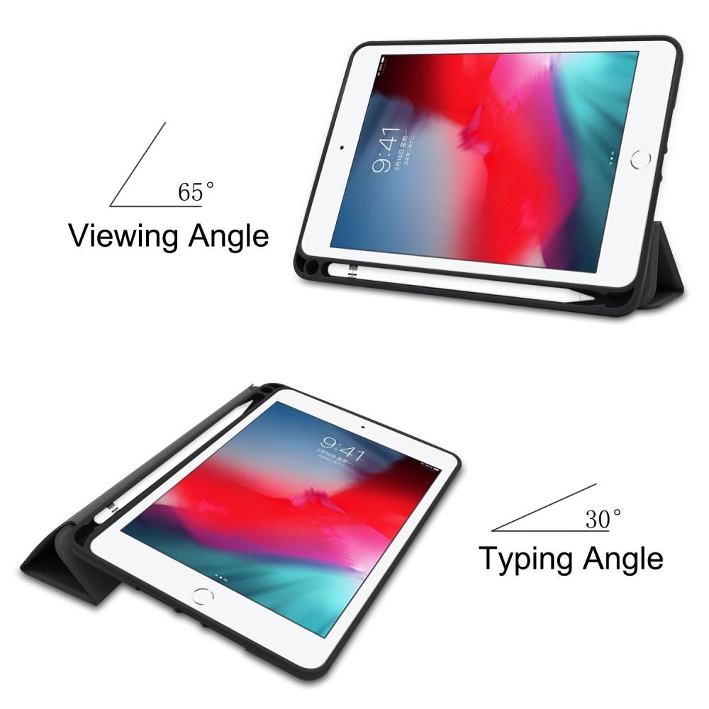 iPad Mini 5 2019 Tri-Fold Case Schutzhülle mit Pencil Halter schwarz