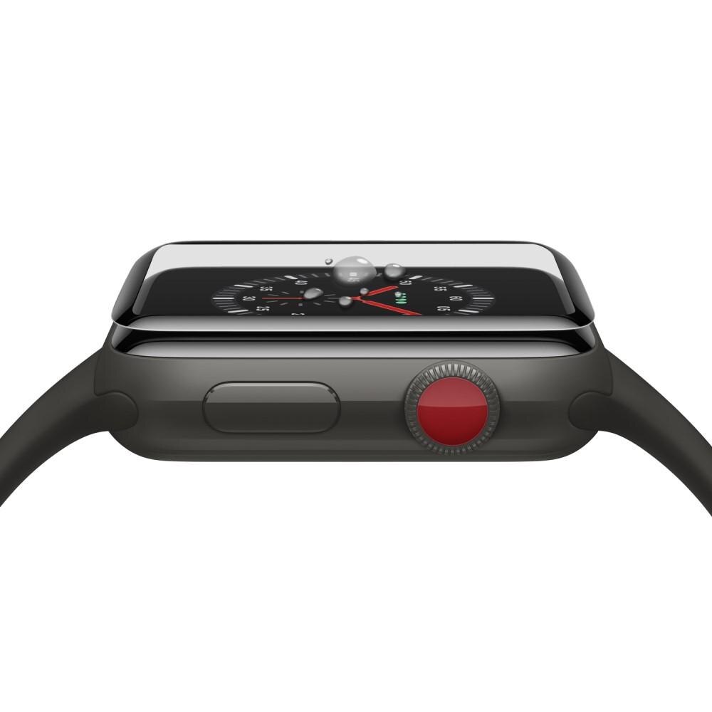 Apple Watch 38 mm Vollabdeckendes Panzerglas Schwarz