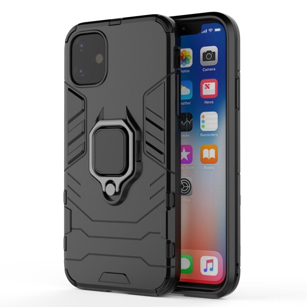 iPhone 11 Hybrid-Hülle Tech Ring Schwarz