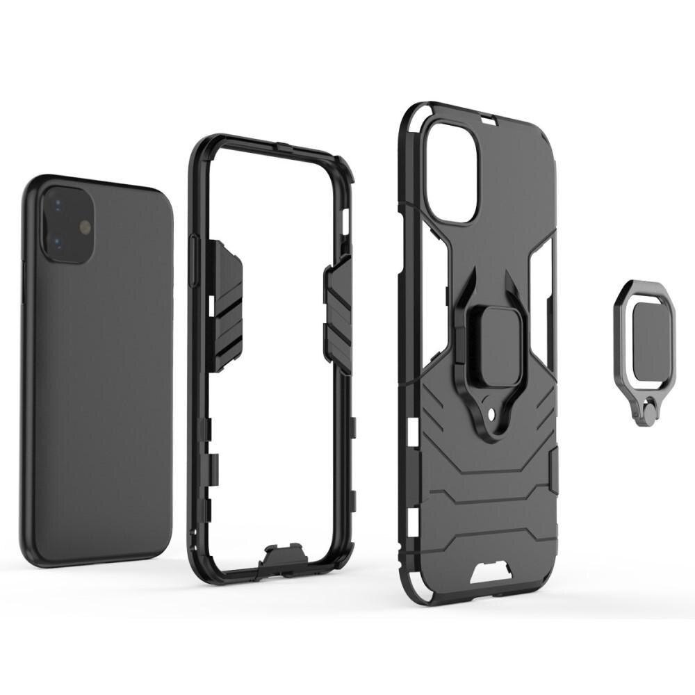 iPhone 11 Hybrid-Hülle Tech Ring Schwarz