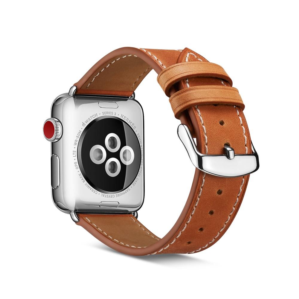 Apple Watch Ultra 49mm Lederarmband cognac