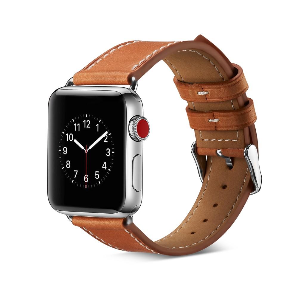 Apple Watch SE 40mm Lederarmband cognac