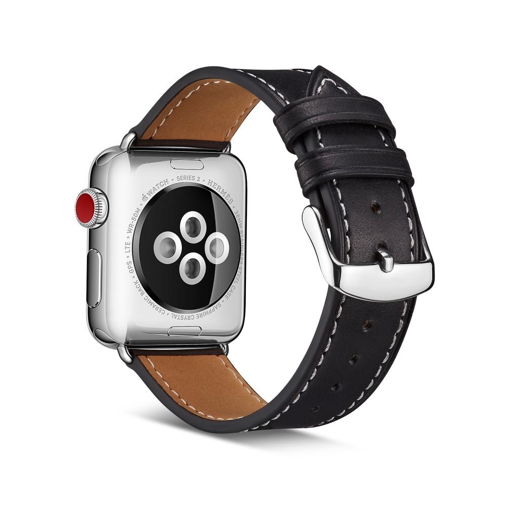 Apple Watch 40mm Lederarmband schwarz