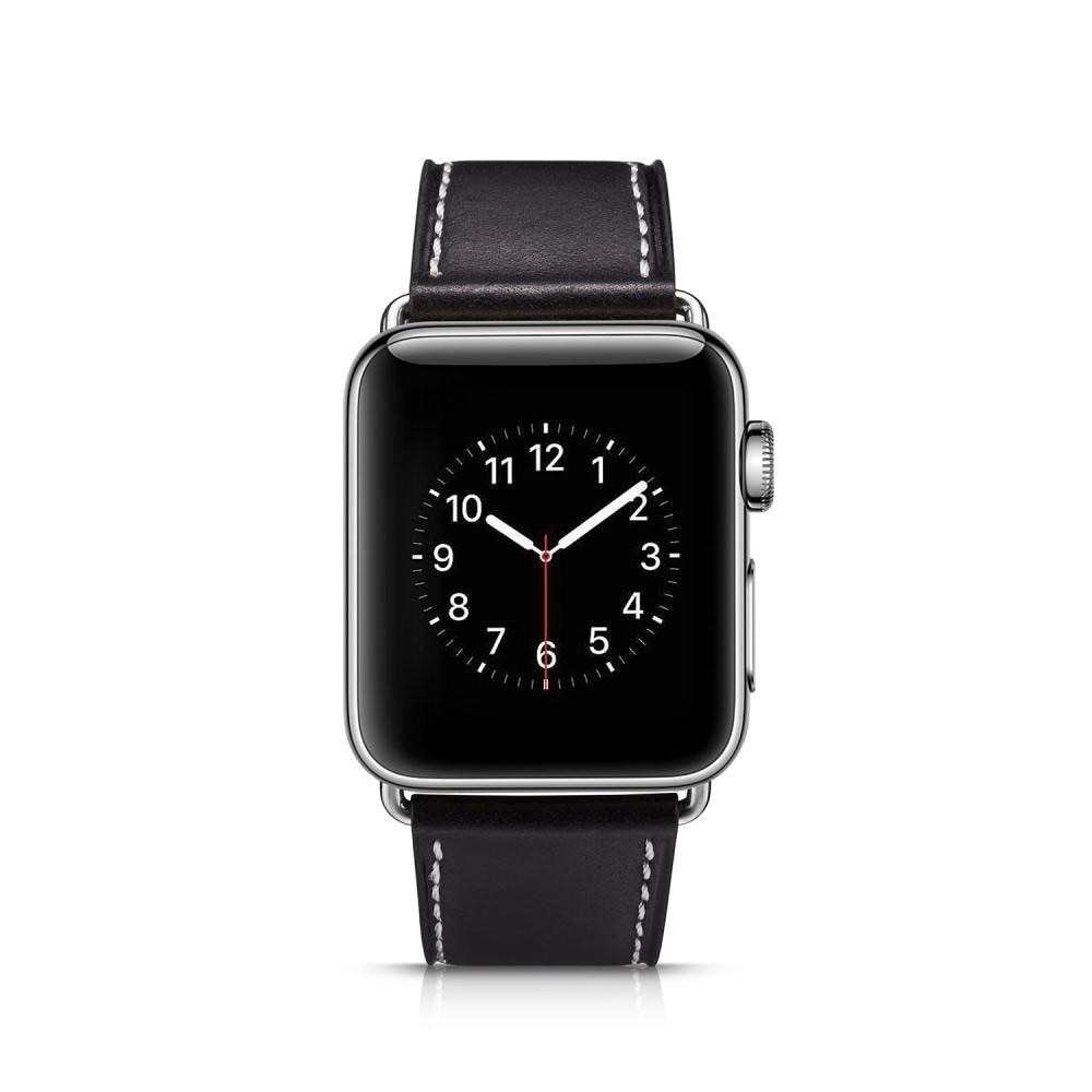 Apple Watch SE 40mm Lederarmband schwarz