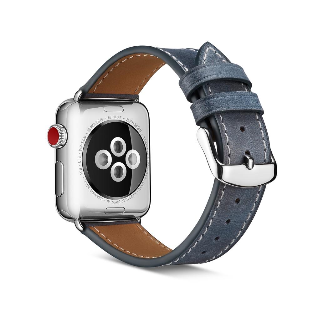 Apple Watch 45mm Series 8 Lederarmband Blau