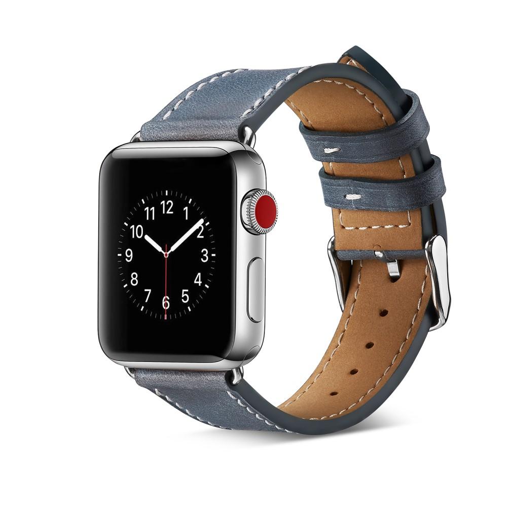 Apple Watch Ultra 49mm Lederarmband blau