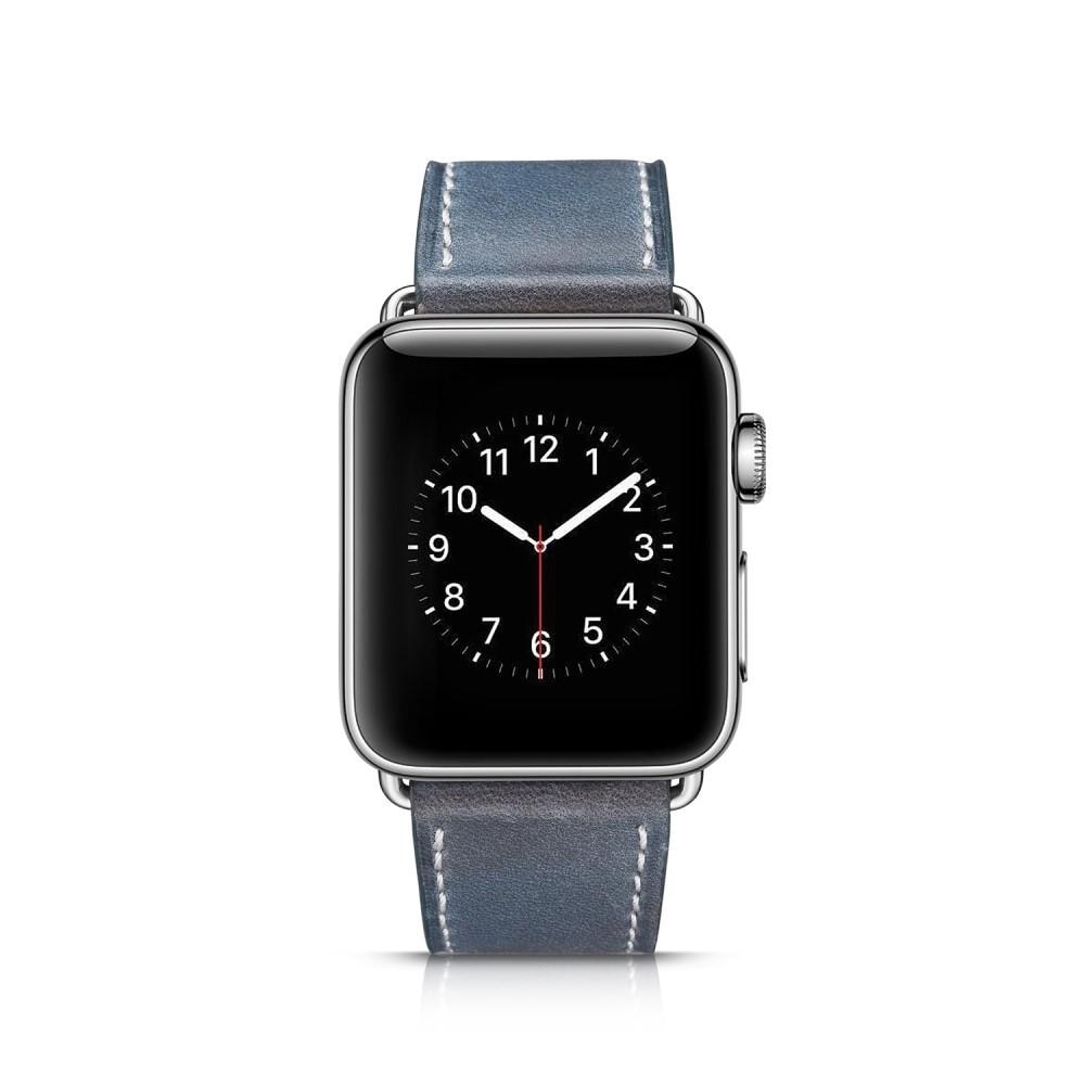 Apple Watch 45mm Series 8 Lederarmband Blau