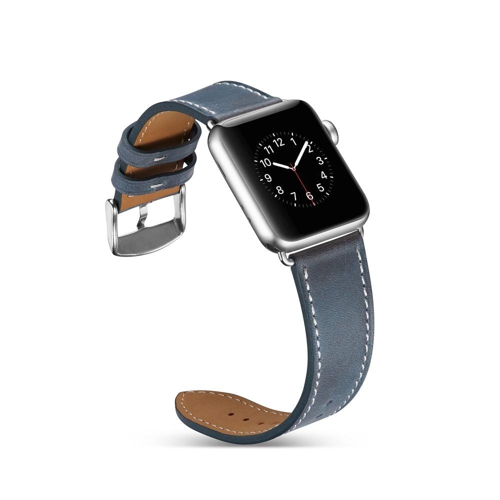 Apple Watch 45mm Series 8 Lederarmband Blau