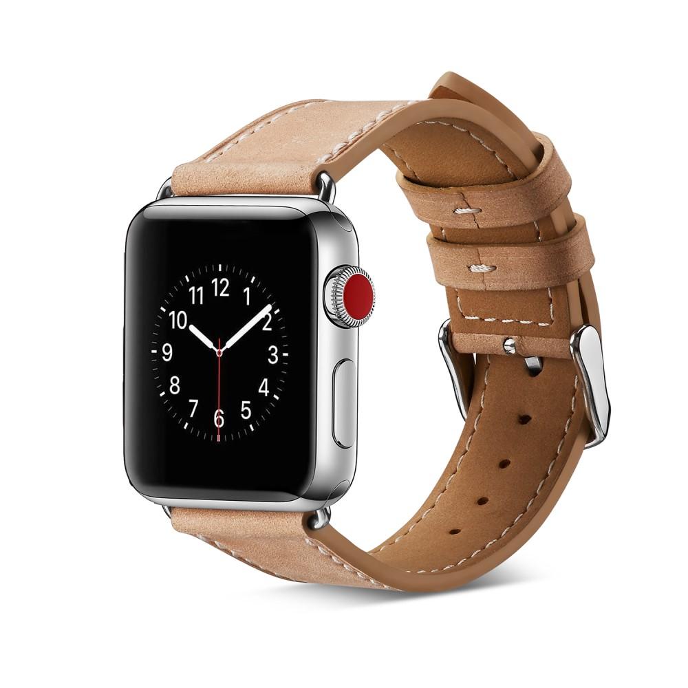 Apple Watch Series 8 45mm Lederarmband Beige